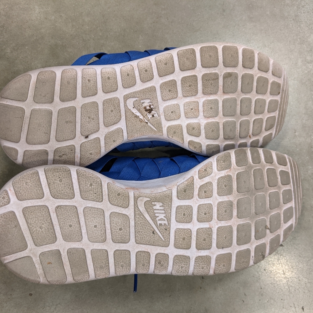 NIKE ROSHE RUN Blue Ribbon Blue Leather Womens 7 - Picture 4 of 5